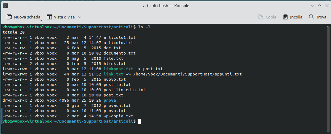 Comando ls Linux: visualizzare il contenuto delle cartelle