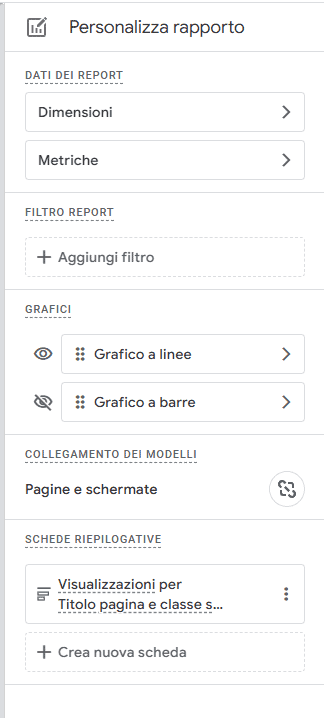 Ga4 Personalizza Rapporto Menu
