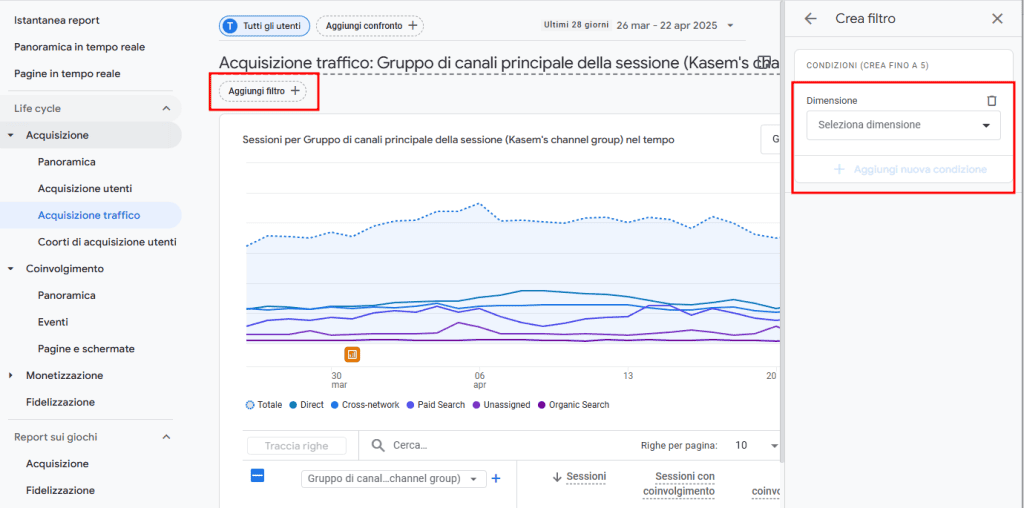 Google Analytics Aggiungi Filtro Sorgente Pagina