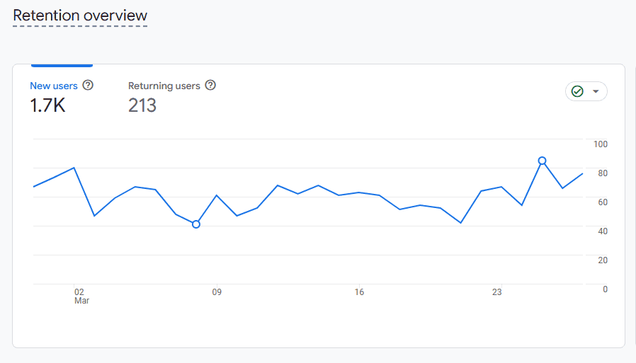 Retention Analisi Visite Sito Analytics
