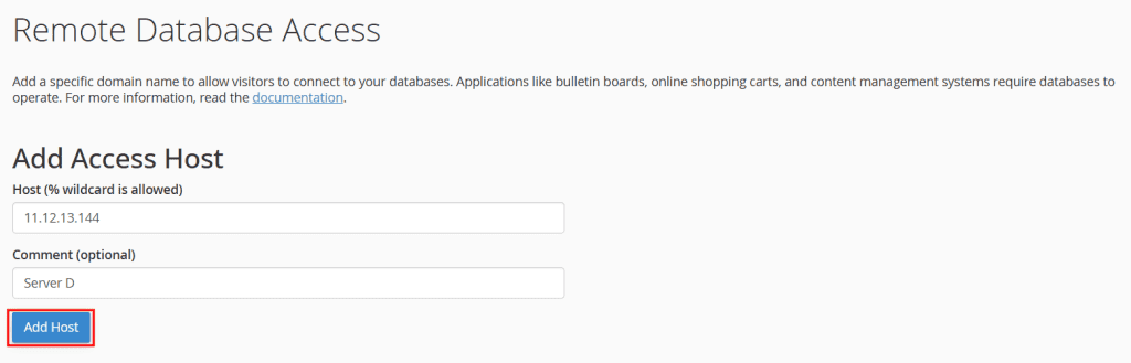 Aggiungere Ip Remoto Connessione Mysql