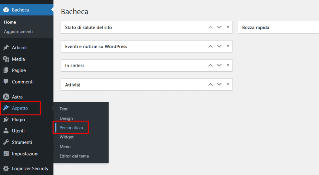 Aggiungere Ricerca WordPress Tema