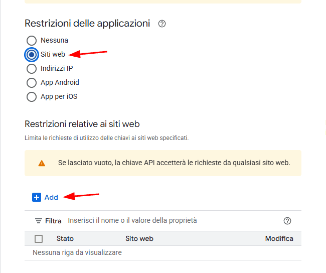 Chiave Api Restrizioni Google Maps Platform