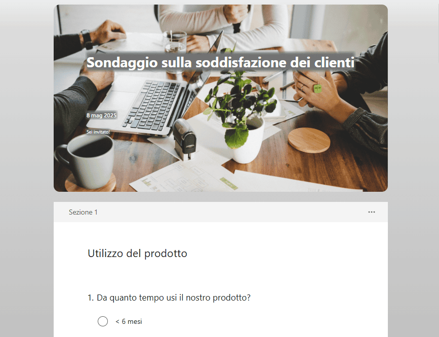 Design Intestazione Microsoft Forms