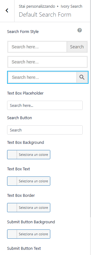 Design Personalizza Moduli Ivory Search Form