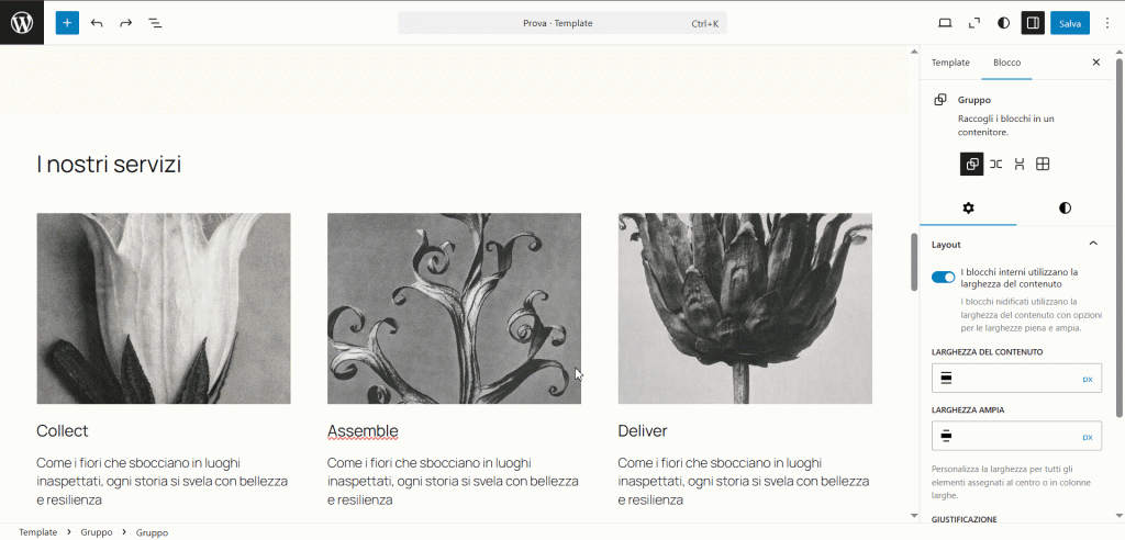 Editor Blocchi WordPress Fare Modifiche