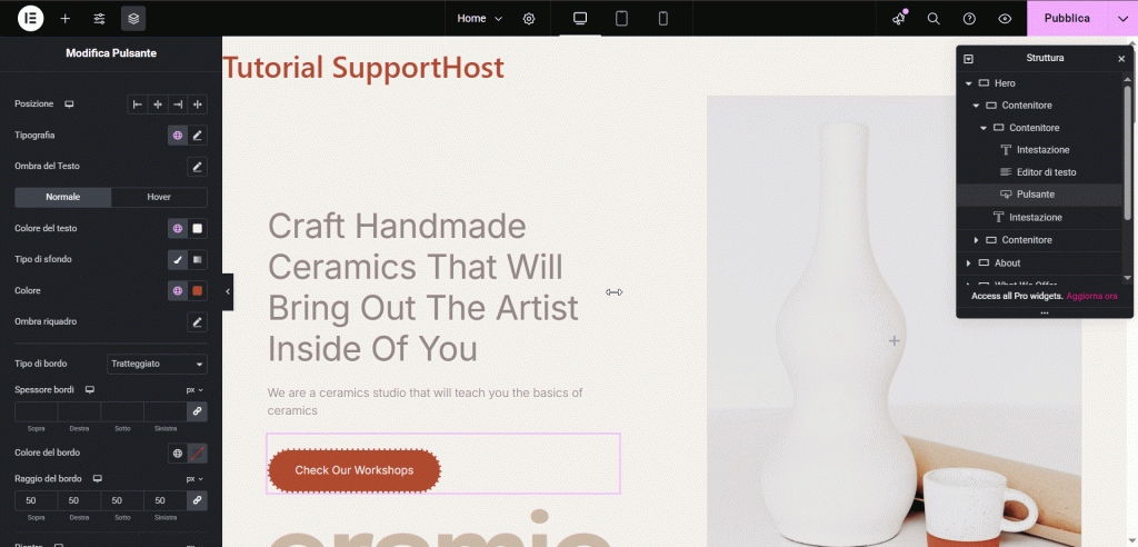 Editor Elementor WordPress Modificare