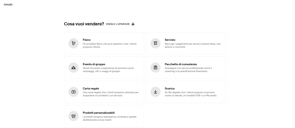 Funzionalità Ecommerce Squarespace