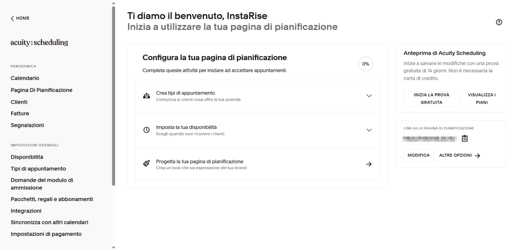 Funzioni Squarespace Acuity Scheduling