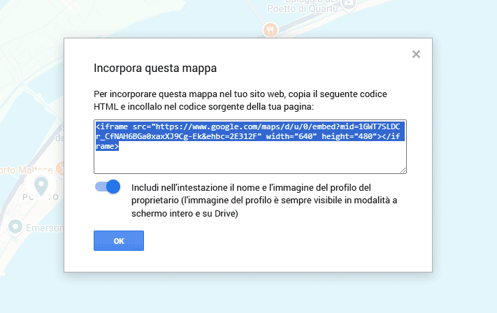 Iframe Condividi Mappa Google My Maps