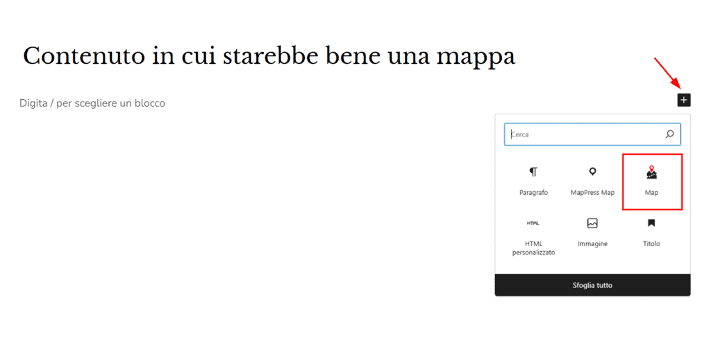 Inserire Blocco Mappa Map Block For Google Maps
