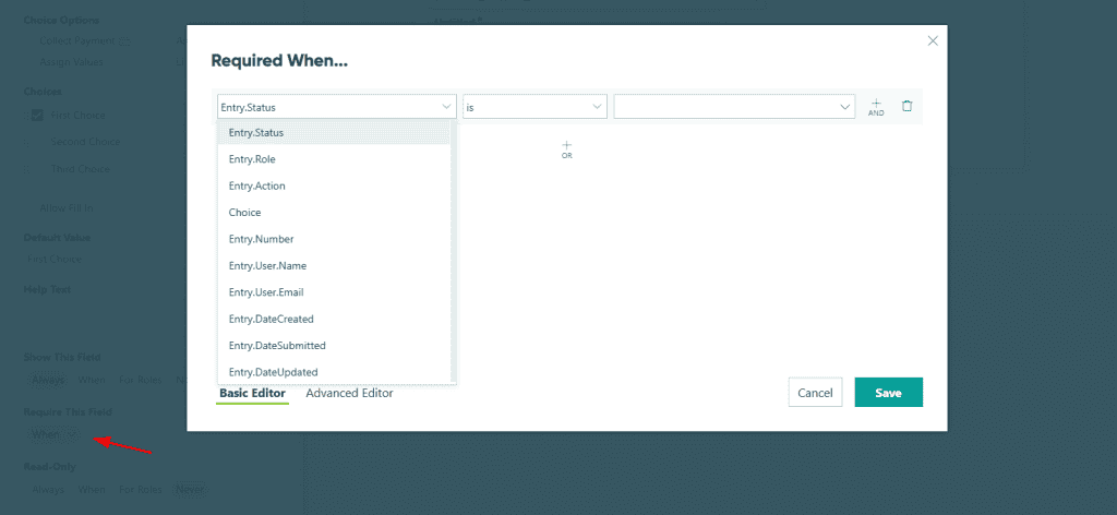 Logica Condizionale Cognito Forms