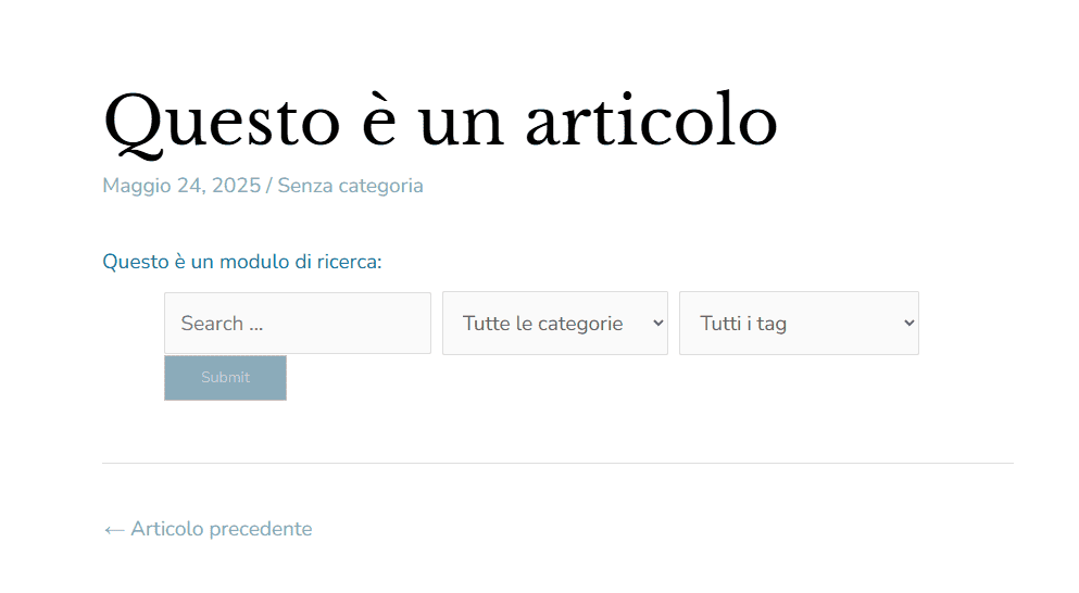 Modulo Search Filter