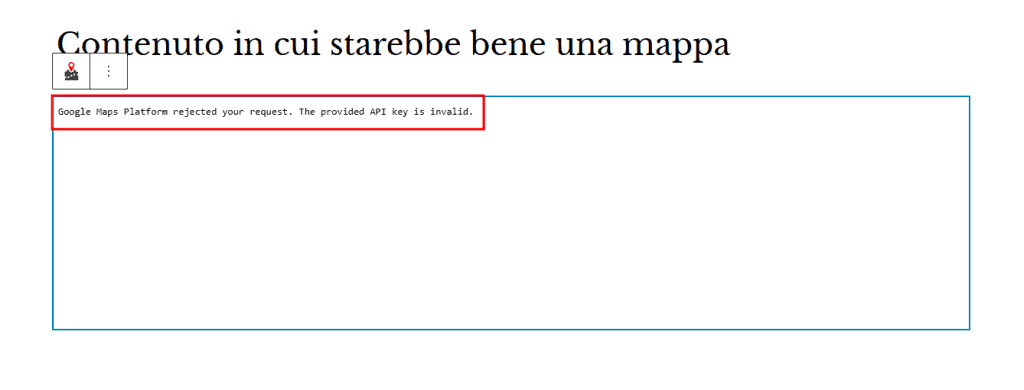 No Chiave Map Block For Google Maps