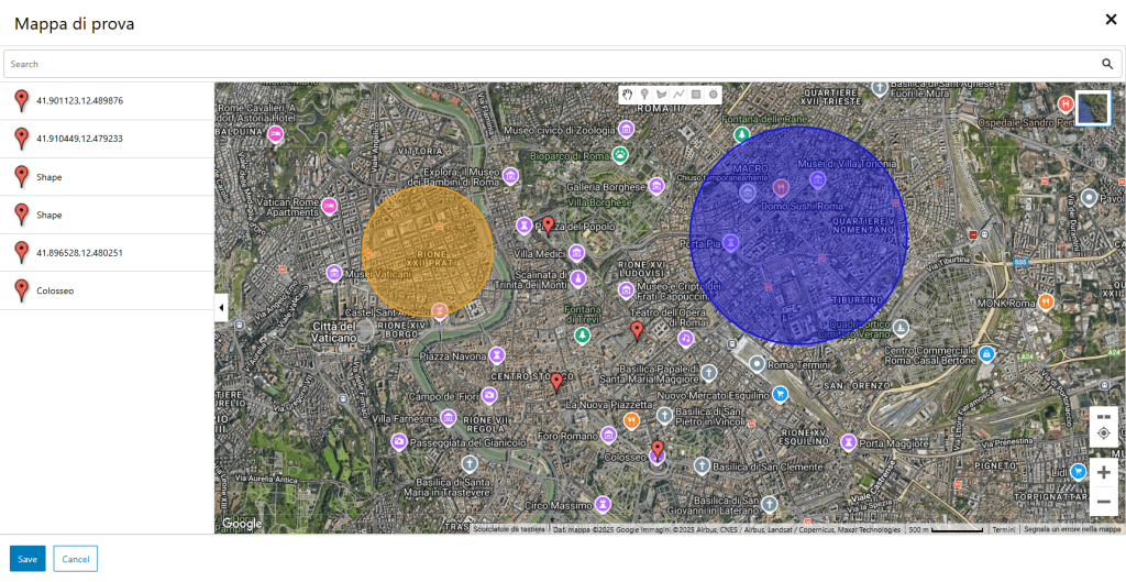 Personalizzazione Mappa Mappress Mapa