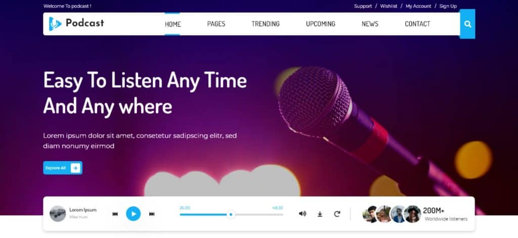 Podcaster WordPress Theme