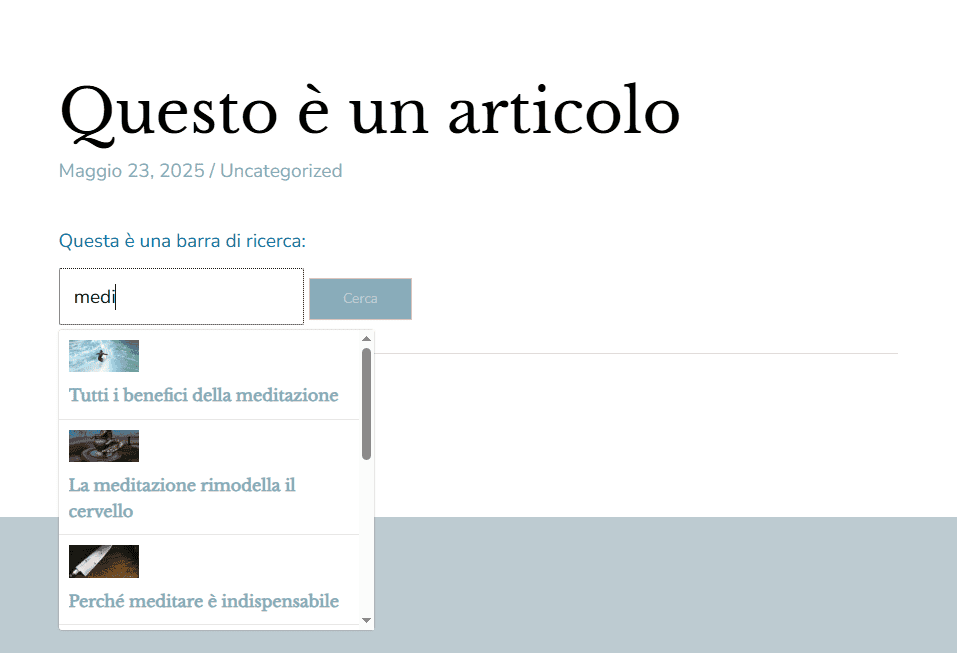 Searchwp Ricerca Ajax WordPress