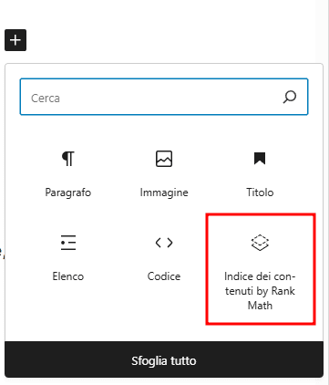 Seo On Page Indice Contenuti Rank Math