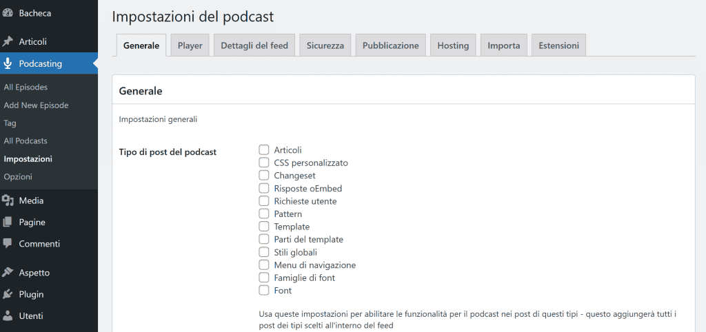 Seriously Simple Configurazione