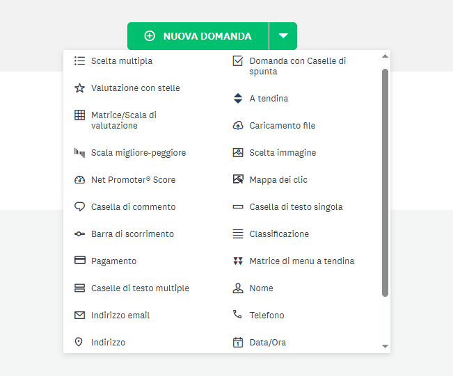 Tipi Domande Surveymonkey