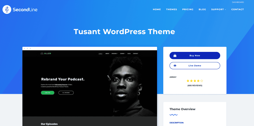 Tusant Tema Wp Podcast