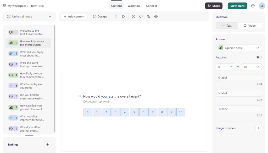 User Experience Typeform