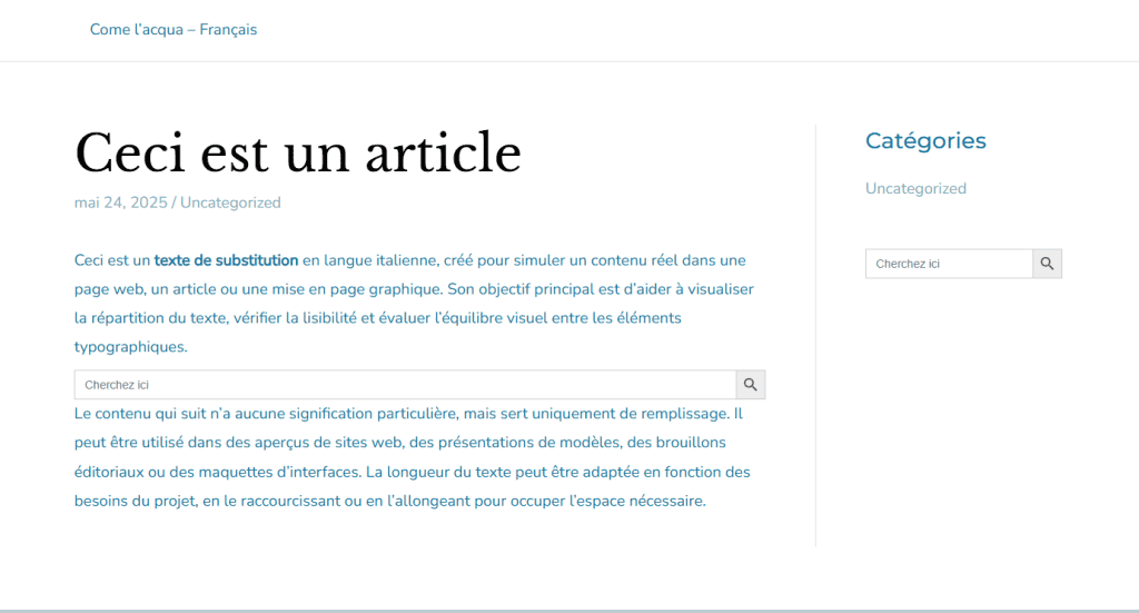 Versione Francese Ivory Search