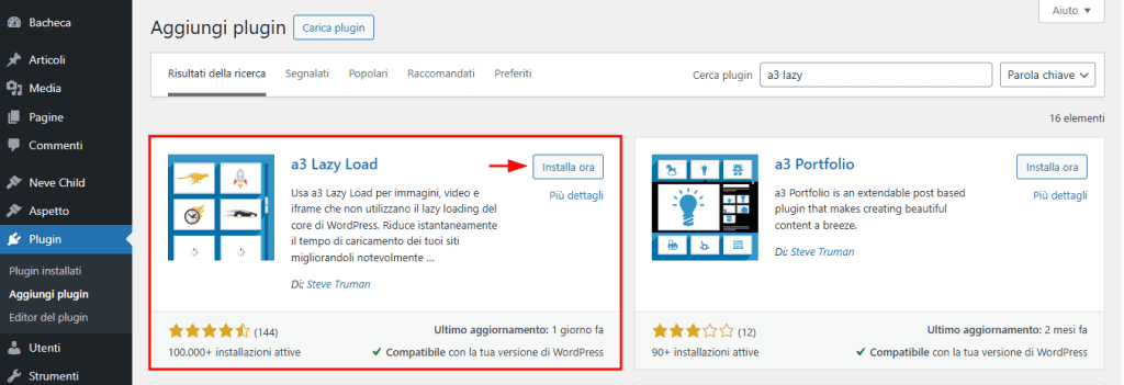 A3 Lazy Load Plugin WordPress
