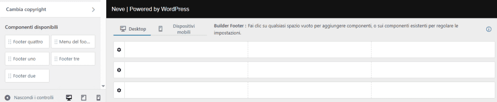 Builder Footer Neve