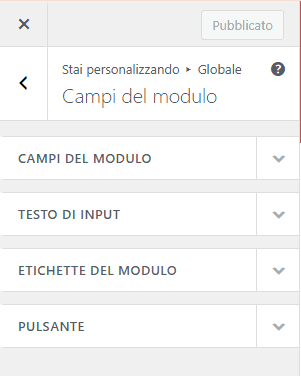 Campi Del Modulo Globale Neve