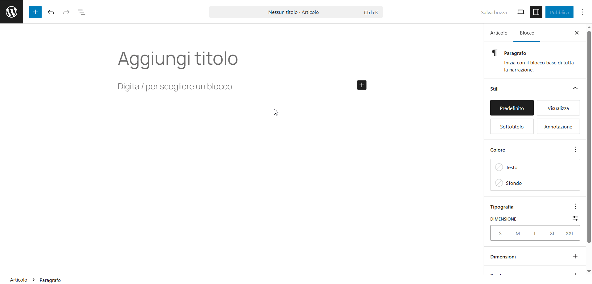 Caricare Immagini Editor Blocchi WordPress