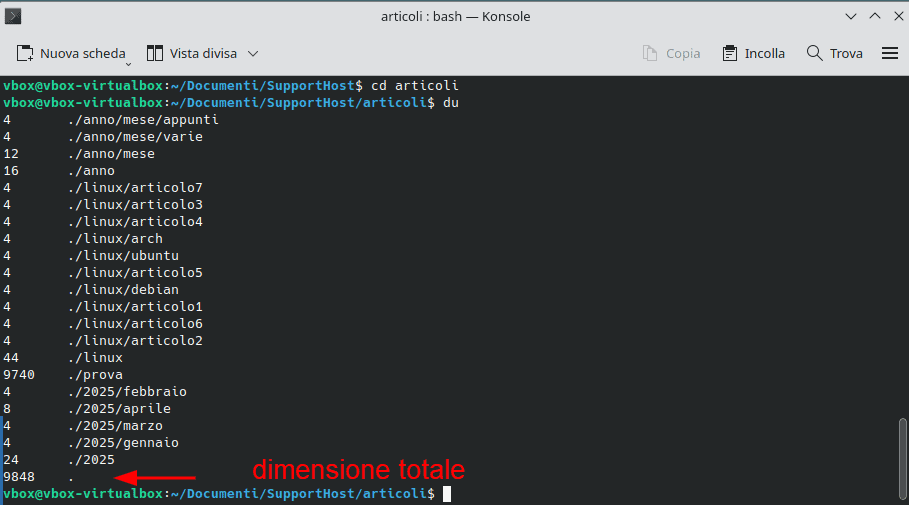 Comando Du Utilizzo Base