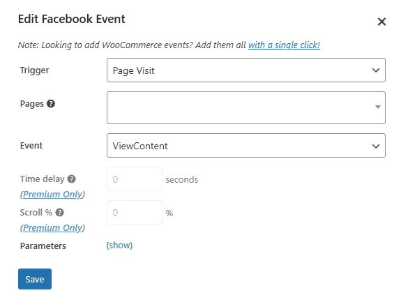 Edit Facebook Event Wp Pixel Cat