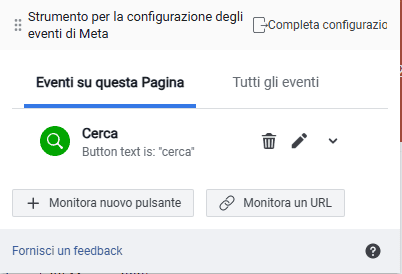 Evento Creato Pixel Meta Wp