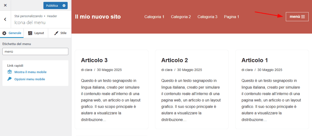 Icona Menu Header Neve