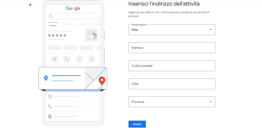 Indirizzo Attività Locale