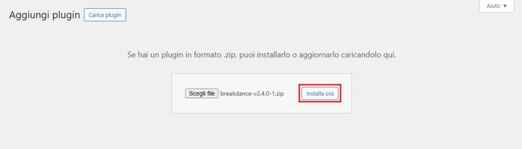 Installa Ora Breakdance Builder