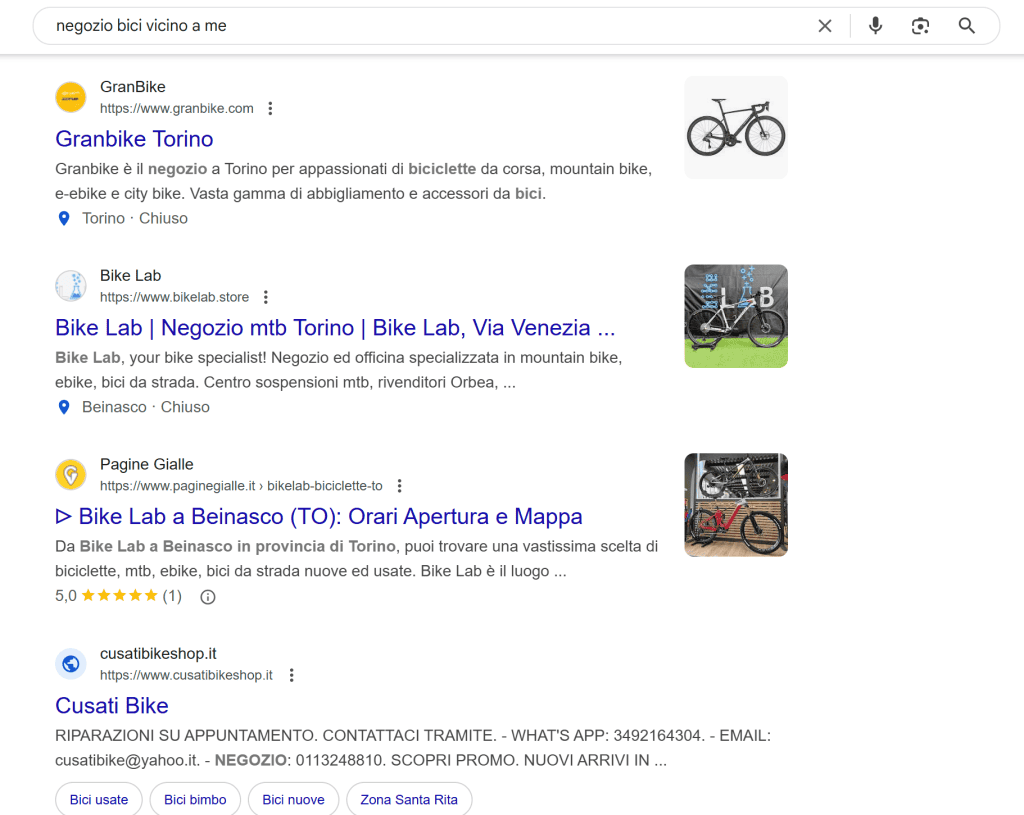 Local Seo Esempio Serp