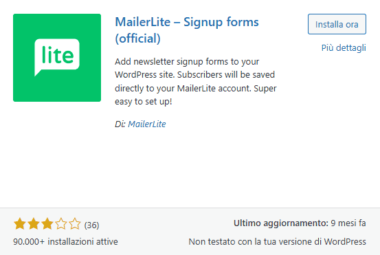 Mailerlite Plugin Newsletter