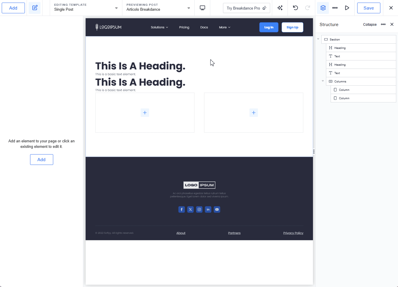 Operazioni Struttura Editor Breakdance Builder.gif