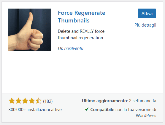 Plugin Force Regenerate Thumbnails