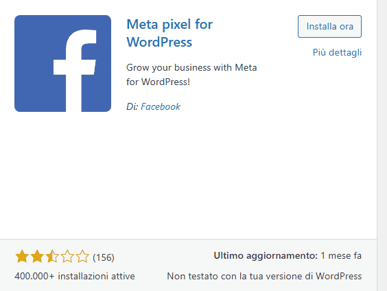Plugin Meta Pixel For WordPress