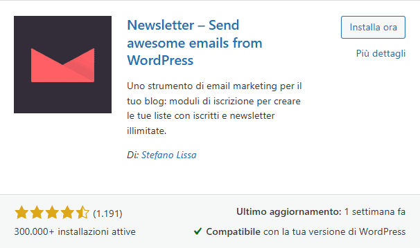Plugin Wp The Newsletter