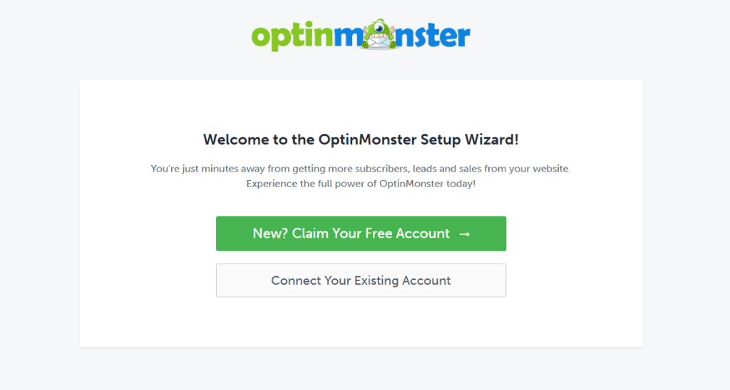 Setup Wizard Optinmonster Plugin Newsletter