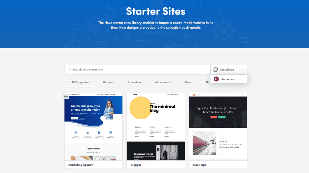 Starter Sites Neve