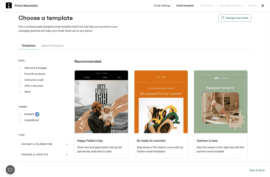 Template Campagne Email Omnisend