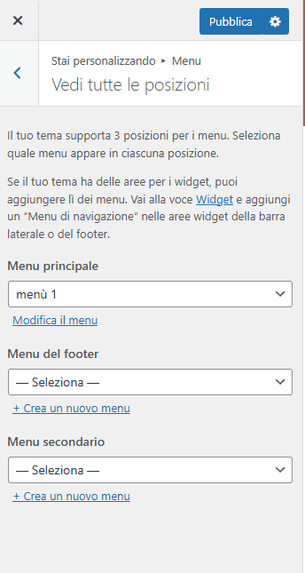 Vedi Tutte Posizioni Menu Neve