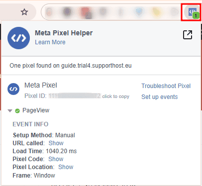 Verificare Funzionamento Meta Pixel Helper