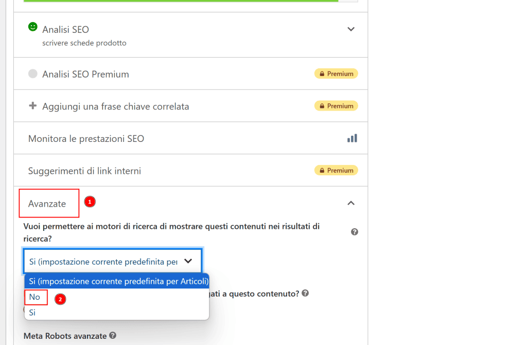 Yoast Noindex