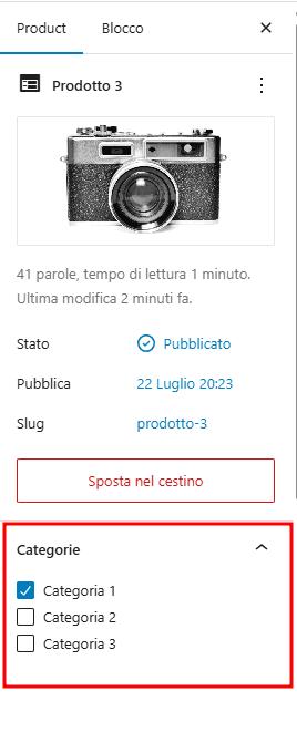 Aggiunta Categoria Prodotto Ultimate Product Catalog